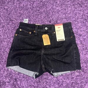 Levi's Black Jean Shorts High-Waisted